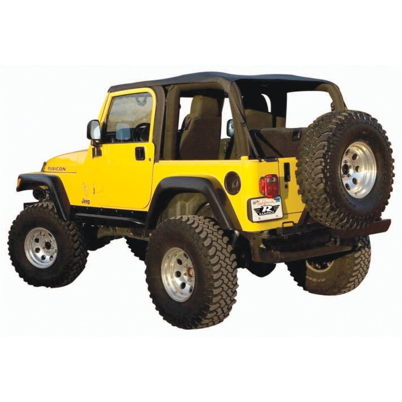 Rampage 1997-2006 Jeep Wrangler(TJ) Excludes LJ Unlimited Frameless Soft Top Kit - Black Diamond